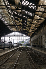 Paris,France - October 1, 2024: Platform of Lyon station in Paris at dawn