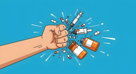 International Anti Drug Day Fighting Addiction A Powerful Visual Depiction of Overcoming Substance Abuse International Overdose Awareness Day