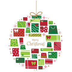 Isolated Christmas Card Poster On White BAckground