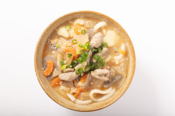 味噌もつ煮　うどん