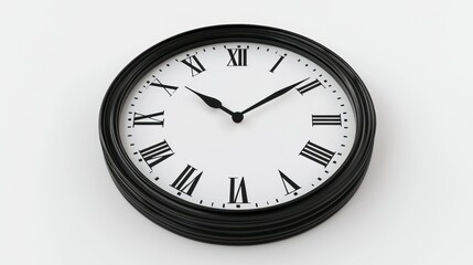 3D render of a clock with transparent face on white background
