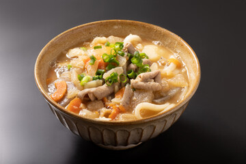 味噌もつ煮　うどん