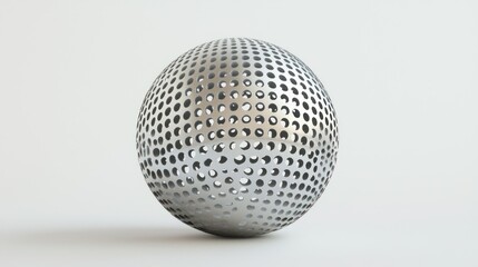 3D render of a dot matrix ball decor sculpture on white background