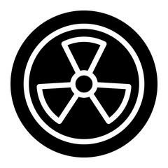 Fototapeta premium radiation glyph icon