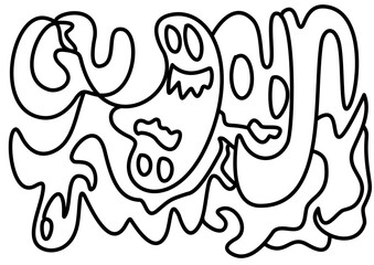 Hand drawing illustration ugly doodle