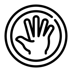 No touch line icon