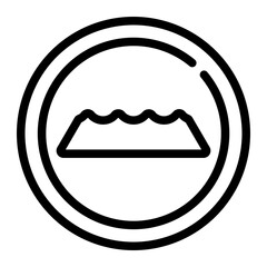 uneven road line icon