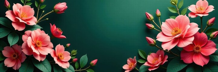 Vibrant blooms, lush greenery, elegant design, beautiful, gerbera