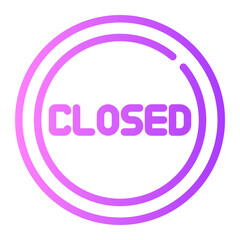 closed gradient icon