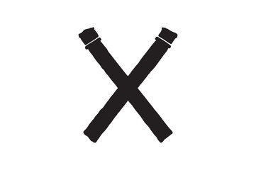 Obraz premium st andrew relic silhouette vector art illustration on white background