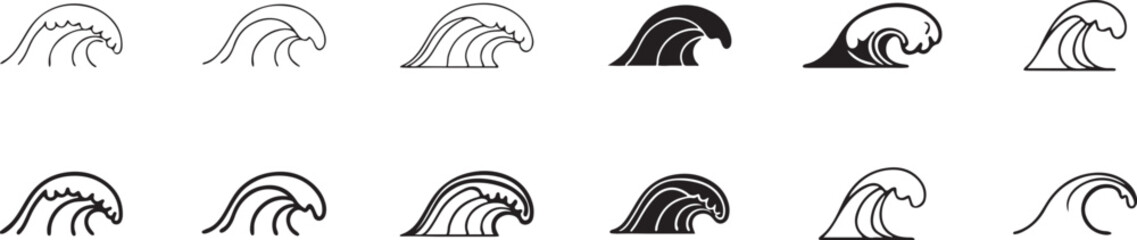 Sea Waves: Ideal for Nautical and Travel-themed Projects.