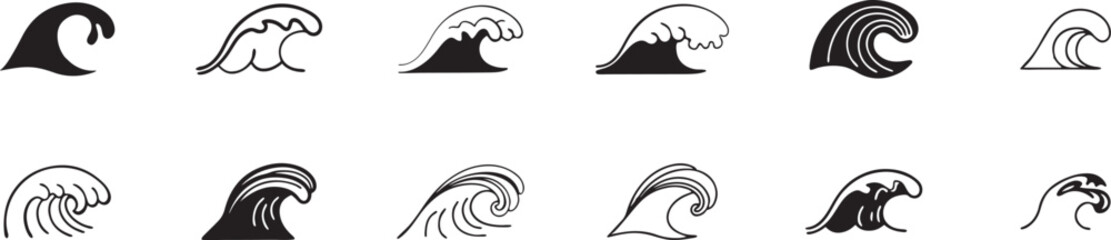 Stylized Fluid Elements: Perfect for Dynamic and Motion Designs.