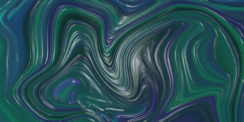 Abstract liquid artistry a mesmerizing swirl of emerald teal blue and purple tones resembling fluid ink and artistic strokes