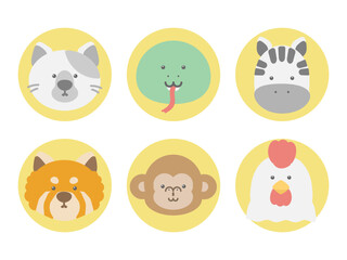 動物　アイコン　イラストセット