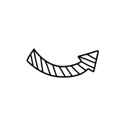 Doodle shaded arrow sketch