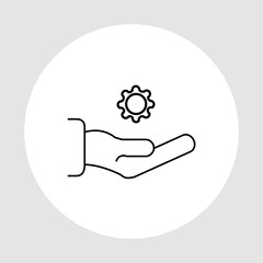 Technical support, smart arts for ux ui, new modern symbol, editable icon for project, vector illustration file, popular icon isolated.