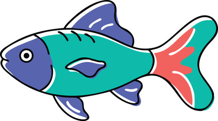 Platypus illustration on white background vector graphic