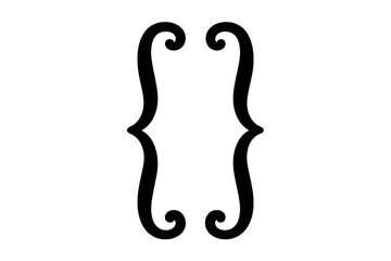 Obraz premium Black curly braces represent programming, coding, and software development on a transparent background