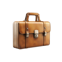 Tan leather briefcase