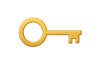 Golden key gleaming against transparent surface, symbolizing security and unlocking potential
