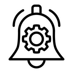 Alert Configuration Icon - Outline Style for System Preferences.