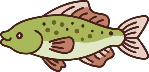 Plecostomus fish illustration detailed vector graphic