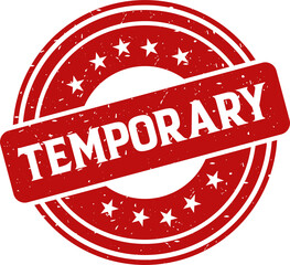 Temporary red stamp, Stamp round style