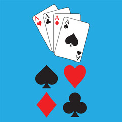 royal flush of spade, Playing cards
