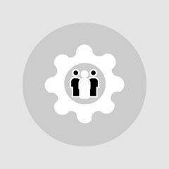 Teamwork icon, smart arts for ux ui, new modern icon, editable icon for project, vector illustration file, popular icon isolated.