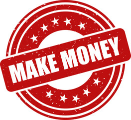 Make money red stamp, Stamp round style