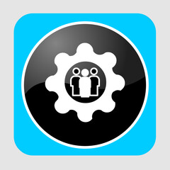 Teamwork icon, smart arts for ux ui, new modern icon, editable icon for project, vector illustration file, popular icon isolated.