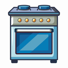 Obraz premium stove vector illustration isolated on white, kitchen utensil, suitable for icon, graphic element, and others