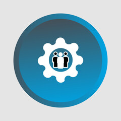 Teamwork icon, smart arts for ux ui, new modern icon, editable icon for project, vector illustration file, popular icon isolated.