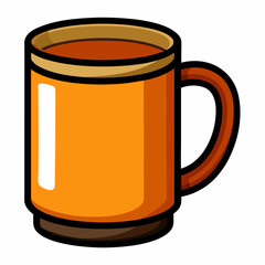 mug vector illustration isolated on white, kitchen utensil, suitable for icon, graphic element, and others
