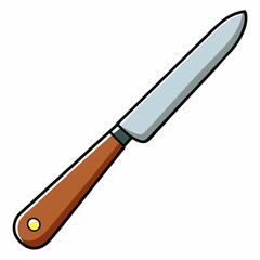 paring knife vector illustration isolated on white, kitchen utensil, suitable for icon, graphic element, and others
