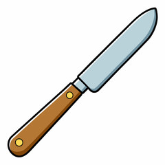 paring knife vector illustration isolated on white, kitchen utensil, suitable for icon, graphic element, and others