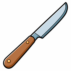 paring knife vector illustration isolated on white, kitchen utensil, suitable for icon, graphic element, and others