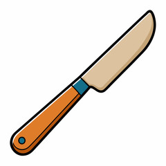 paring knife vector illustration isolated on white, kitchen utensil, suitable for icon, graphic element, and others