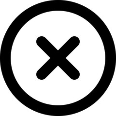 Obraz premium cross mark button vector ui icon