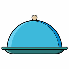 Obraz premium serving tray vector illustration isolated on white, kitchen utensil, suitable for icon, graphic element, and others