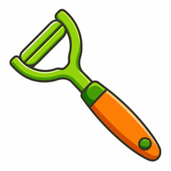 vegetable peeler colorful vector illustration, isolated on white background
