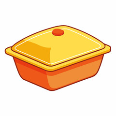baking tray colorful vector illustration, isolated on white background