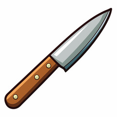 knife colorful vector illustration, isolated on white background