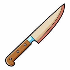 knife colorful vector illustration, isolated on white background