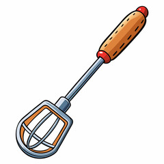 potato masher colorful vector illustration, isolated on white background