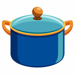 saucepan colorful vector illustration, isolated on white background