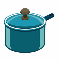 saucepan colorful vector illustration, isolated on white background