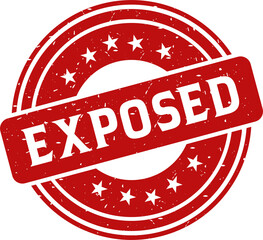 Exposed red stamp, Stamp round style