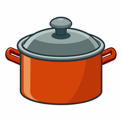 saucepan colorful vector illustration, isolated on white background