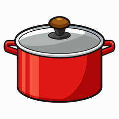 saucepan colorful vector illustration, isolated on white background